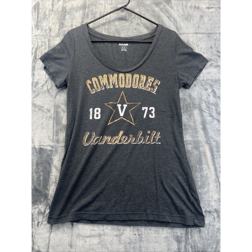 Vanderbilt Commodores Black V Neck T Shirt Size Large Vandy Pro Edge